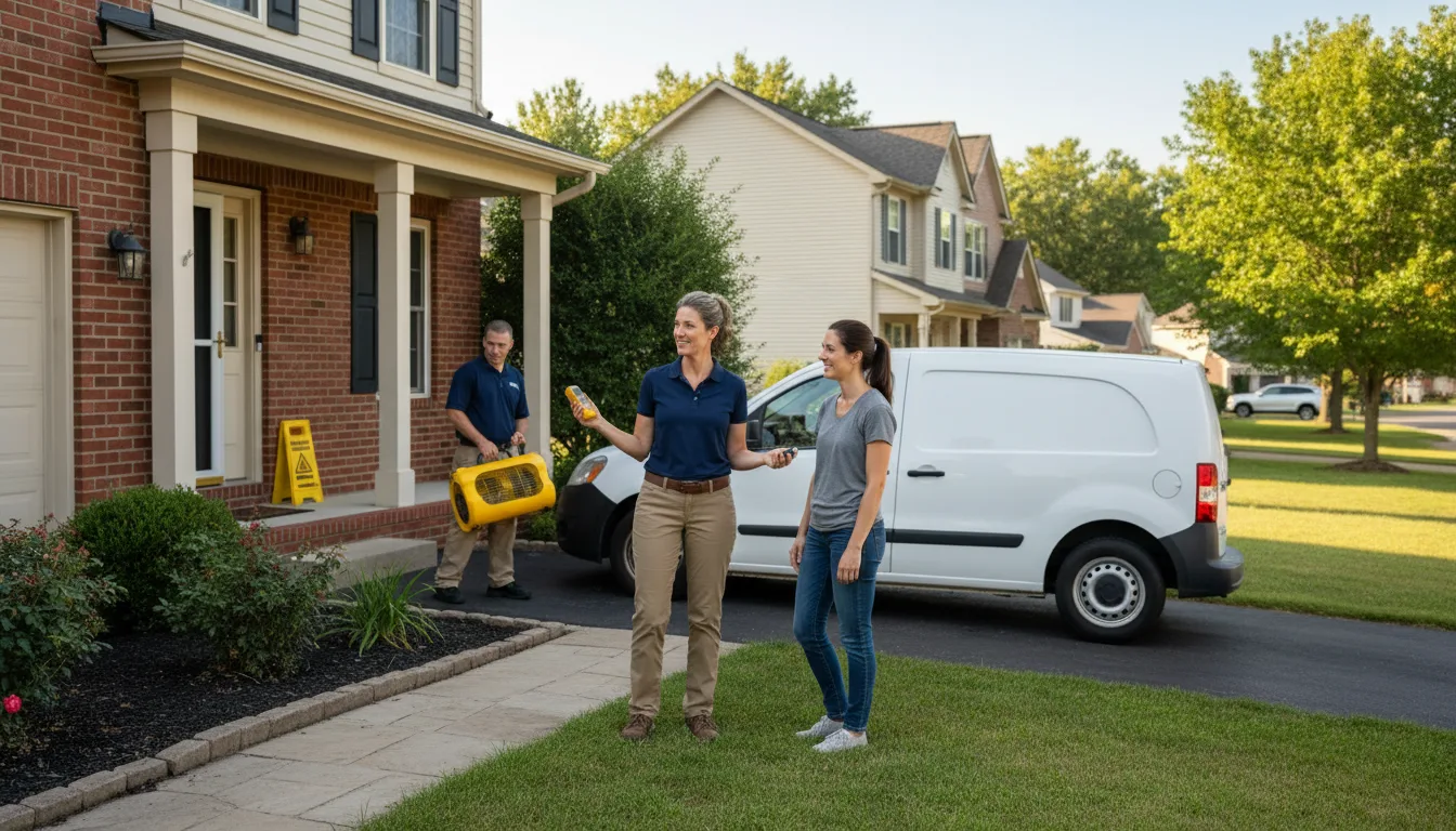 Residential water damage restoration in Elba, NE